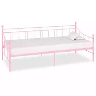 VidaXL Daybed Frame Pink Metal 90x200 Cm GF0 • £159.18