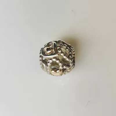 $48 • Buy PANDORA Charm Two Tone 14ct Gold Silver Openwork Spread The Love Hearts