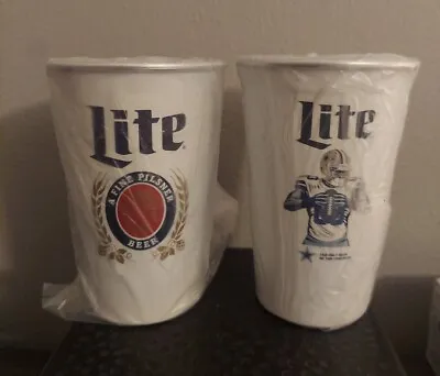 Miller Lite Dallas Cowboys Football Aluminum Party Cups - Set Of  (7) • $25