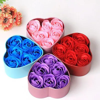 £4.55 • Buy Valentine's Day Rose Soap Heart Shaped Box Handmade Soap Flower Lover Gift YU