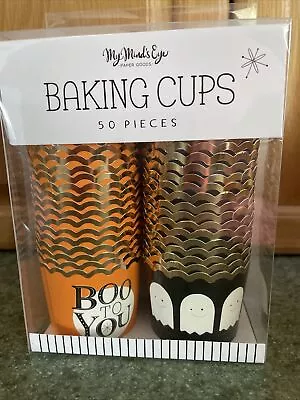 Cupcake Baking Cups 50  My Minds Eye 5 Oz Halloween Boo To You And Ghosts • £7.72