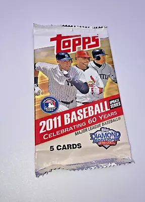 1 Pack 2011 Topps Update Factory Sealed 5 Card Pack Baseball Mike Trout Rookie • $75