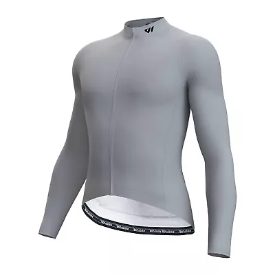 Wulibike Long Sleeve Cycling Jersey Men Road Bike Shirts Breathable 3 Pockets • $29.66