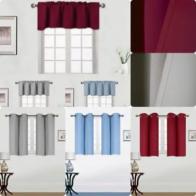 $9 • Buy 1/2pc 100% HEAVY THICK BLACKOUT THERMAL SHORT PANELS WINDOW CURTAIN OR VALANCE 