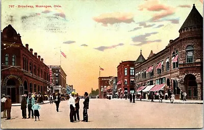 Broadway Muskogee Oklahoma - Postcard • $4.98