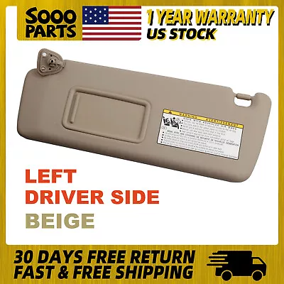 Left Driver Side Beige Sun Visor For 2004-2007 Toyota Highlander 7432048260A0 • $25.73