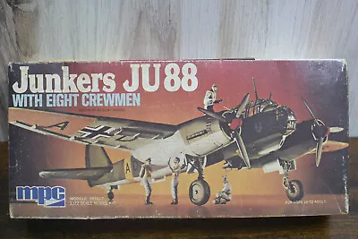 Junkers JU88 JU 88 W/crew MPC Model Kit 2-0203 1:72 - NO MANUAL Parts Sealed B1 • $9.95