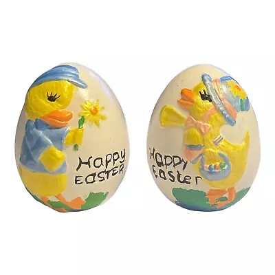 Ceramic Hand Painted Easter Eggs. VTG. Collectible. • $10