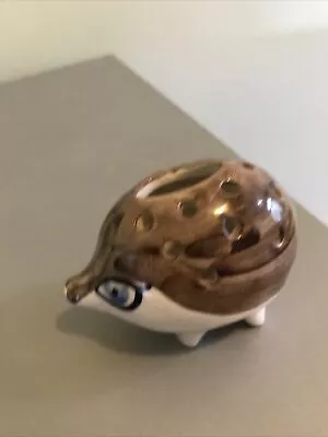 £4.99 • Buy Jersey Priory Pottery  Hedgehog Potpourri Unusual Brown 2.5 Inch High