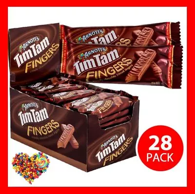 Tim Tams Fingers 40g X 28ct Box Tim Tam Chocolate Biscuits Bars • $49.99