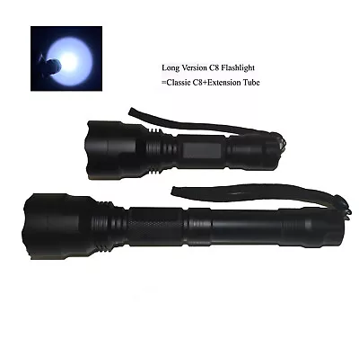 High Quality C8 Single Mode 10W 6500K LED 1300LM CR123A Camping Flashlight+Tube • $39.90