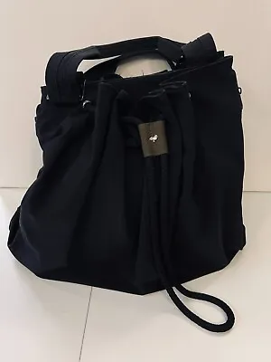 MANDARINA DUCK LARGE BLACK TOTE BAG With Drawstring • $37.99