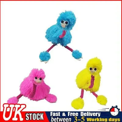 UK Funny Pull String Hand Puppet Ostrich Shape Muppet Handcraft Montessori Toys • £6.64