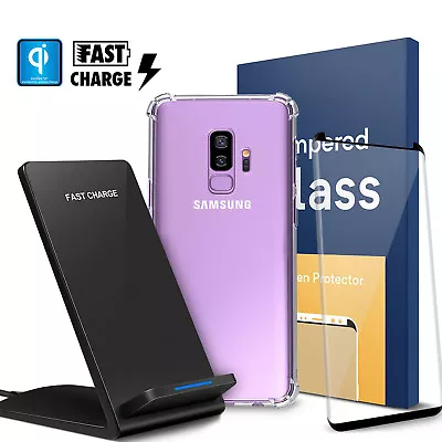 For Galaxy S9/S9 Plus | Fast Wireless Charger + Case + Case Friendly Glass Film • $55.09