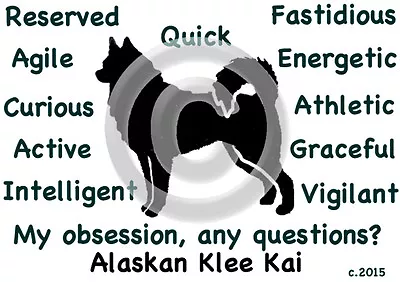 Alaskan Klee Kai Dog My Obsession Any Questions? T-shirt Choice Size Color • $18.50