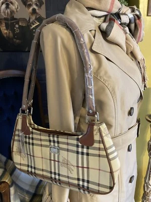 £42 • Buy Rare New Beige Genuine Vintage BURBERRY Nova Checked Shoulder Bag £30!