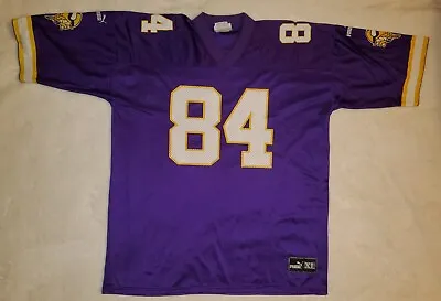 VTG Randy Moss #84 Minnesota Vikings Puma Jersey Sz XL Throwback Alert ⚠️ 📢 😳  • $55