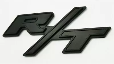 All Black R/T Side Scoop Emblem Badge Adhesive Car Nameplate Sticker • $18