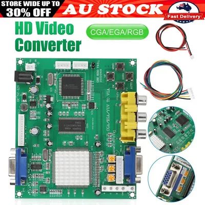 24-bit CGA/EGA/RGB To VGA Game HD Video Converter Module Monitor Board New • $41.99