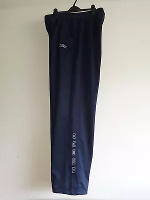 Vintage Umbro Tracksuit Bottoms Joggers Navy Blue Size XL Very Good Condition • £14.24