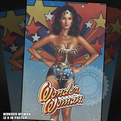 Wonder Woman Poster - Original Poster Illustration Of Lynda Carter • $19.50