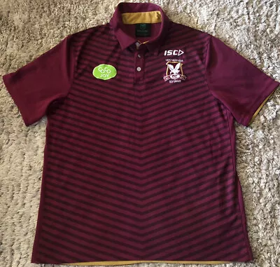 06 Manly Sea Eagles NRL 2016 70 Year Polo Shirt ISC Australia Footy Mens L VGC • $29.99