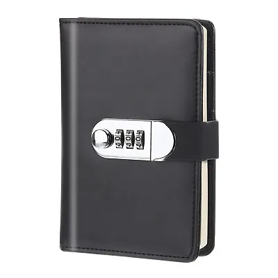 A6 Diary With Lock Journal With Lock Cute Leather Notebook Journal Black • $28.70