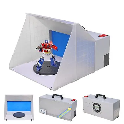 Portable Airbrush Paint Spray Booth Paint Set W/ Turn Table For Toy Model Parts • $89.99