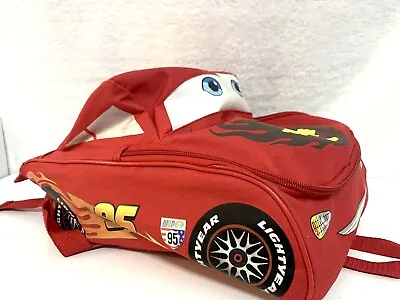 Disney Pixar Lightning McQueen Rust-eze Backpack Red Kids Race Car School Bag • $24.99