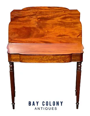 Antique Mahogany Card Table / Game Table With Canted Corners - Boston CA 1810 • $2376