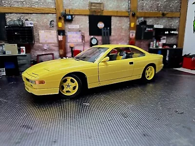 BMW 850csi Coupe Yellow 1:18 Diecast Model Car Revell • £39.99