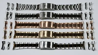 £16.95 • Buy Curved End Oyster Watch Bracelet Strap For Rolex 18mm - 22mm Band Sub & GMT New