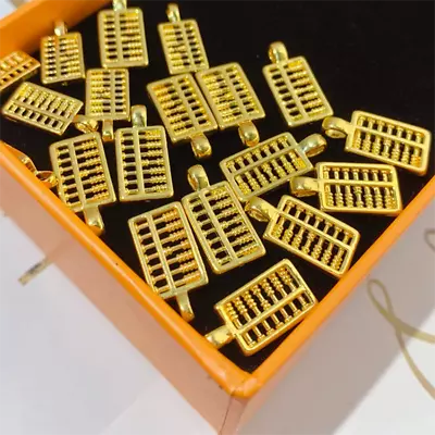 1pcs 999 Pure 24K Yellow Gold For Women Abacus Small Charm Pendant 0.2-0.3g • $59.86