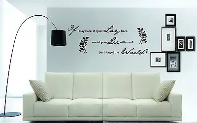 IF I LAY HERE Wall Art Sticker...Snow Patrol Lyrics  Decal Mural • £18.75