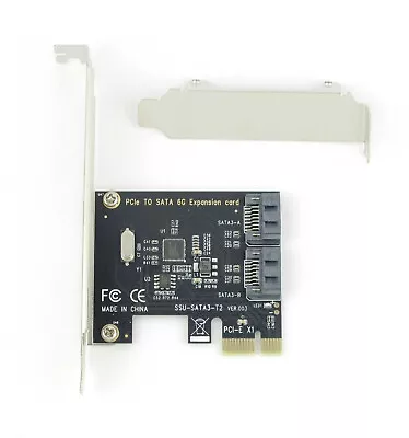 PCIE Pci-e To SATA 3.0 Internal 6Gbps 2-Port Expansion Controller Card Adapter • $11.99