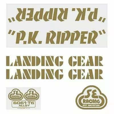 SE Racing - 80'S PK Ripper Decal Set In Gold - Old School Bmx • $60.50