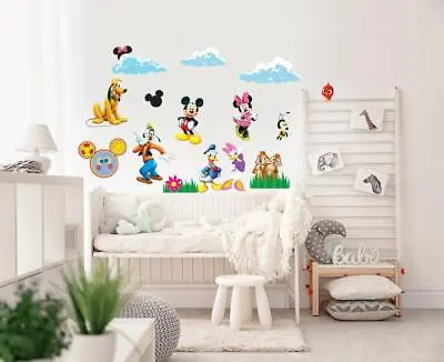 Mickey Mouse & Friends Wall Stickers Set Decal Mural Disney Minnie WC364 • $12.41