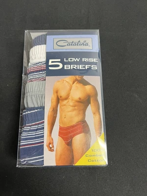 $29.99 • Buy Vintage Catalina Mens Medium Low Rise Briefs Pack Of 5 NOS NEW