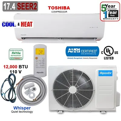 12000 BTU Mini Split 17.4 SEER2 INVERTER Air Conditioner Heat Pump 110V 16feet • $522