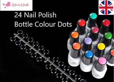 Display  Pops Nail / Gel  Polish Bottle - Swatch Colours -Clear X 24 • £2.50