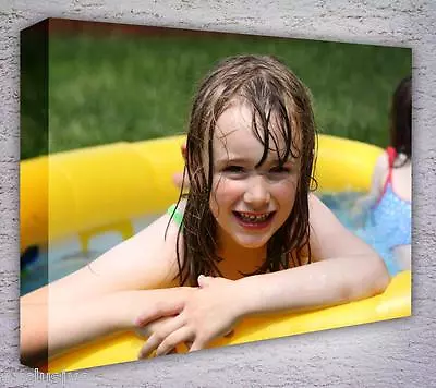 £12.41 • Buy Your/My PHOTO/PICTURE On To 16x12 BOX CANVAS Personalised Print DEEP FRAMED 320G