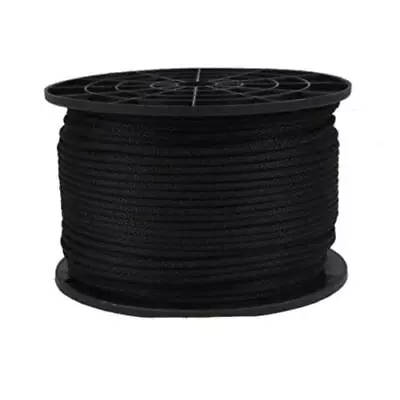 1/8 Inch Black Dacron Polyester Cord - 500 Foot Spool | Solid Braid - Industr... • $57.95