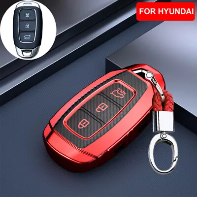 $27.71 • Buy TPU Car Key Cover Fob Case For Hyundai Accent Elantra Grandeur Kona I30 Ix35 Red