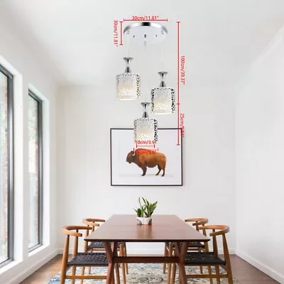 Modern Chandelier 3-Head Ceiling Hanging Light Pendant Lamp Fixture Dining Room • $33.25