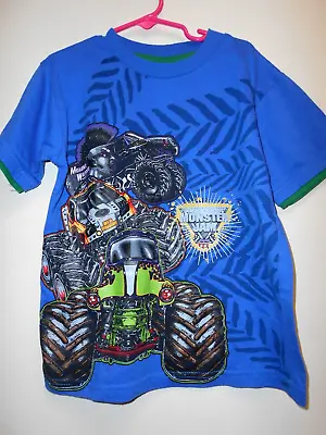 Monster Jam Youth Medium 8 Blue Short Sleeve T-Shirt. • $14.99