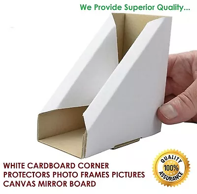 White Cardboard Corner Protectors Photo Frames Pictures Canvas Mirror Board • £26.35