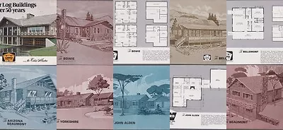 Ward Cedar Homes House Plans Over 30 1960s-70s Practical Log Cabins Vacation Ho • $24.99