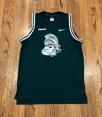 Michigan State Spartans MSU Nike Mascot Sparty #0 NCAA College Basketball Jersey • $58.99