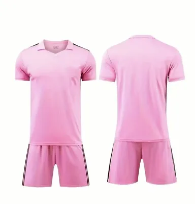 Kids Messi Pink Soccer Jersey Uniform Halloween Costume S Ship From CA • $9.99