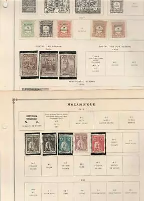 Classic MNH Mint Used Mozambique Collection On Two Scott Album Pages - SEE!!! • $0.99